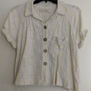 Free People Button up collared shirt